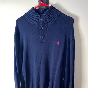 Navy blue Polo crew neck sweater